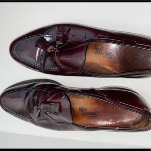 Allen Edmonds 8297 Grayson Mens Size 9.5 D Burgundy Leather Tassel Loafer Shoes
